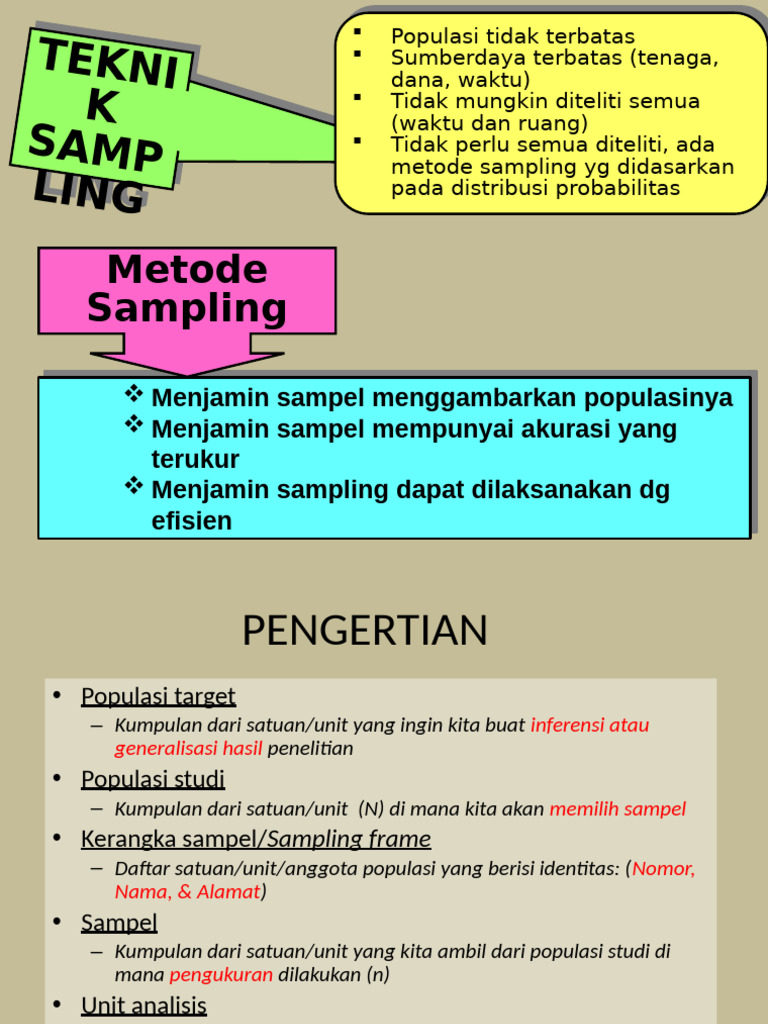 Metode Pengambilan Sampel Efisien | PDF