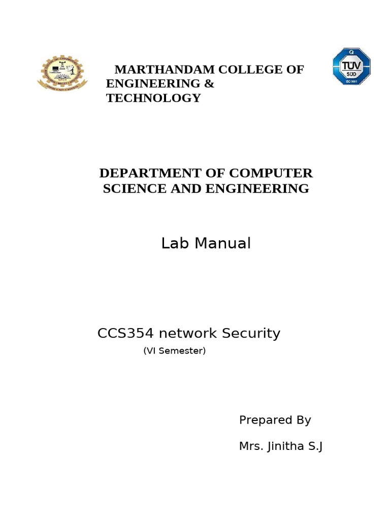 Network Security Lab Manual for CSE | PDF | Internet Protocol Suite ...