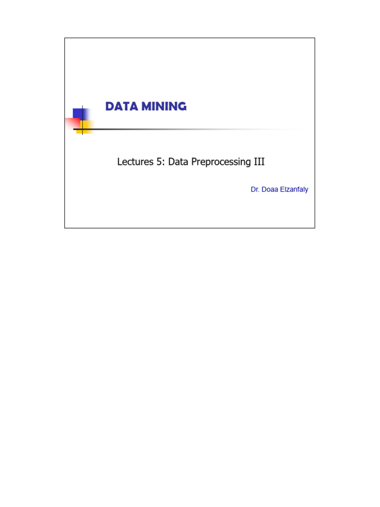 Data Preprocessing Techniques in Mining | PDF | Applied Mathematics ...