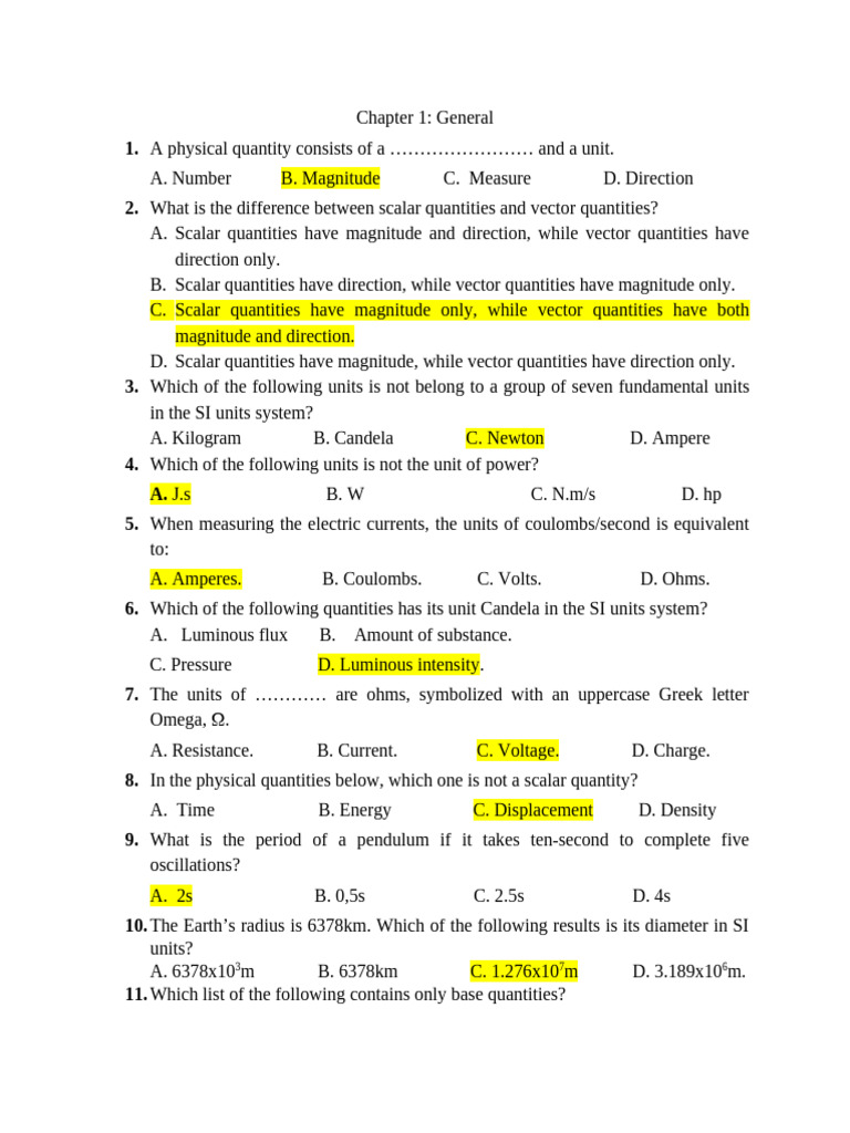 Understanding Physical Quantities and Units | PDF | International ...