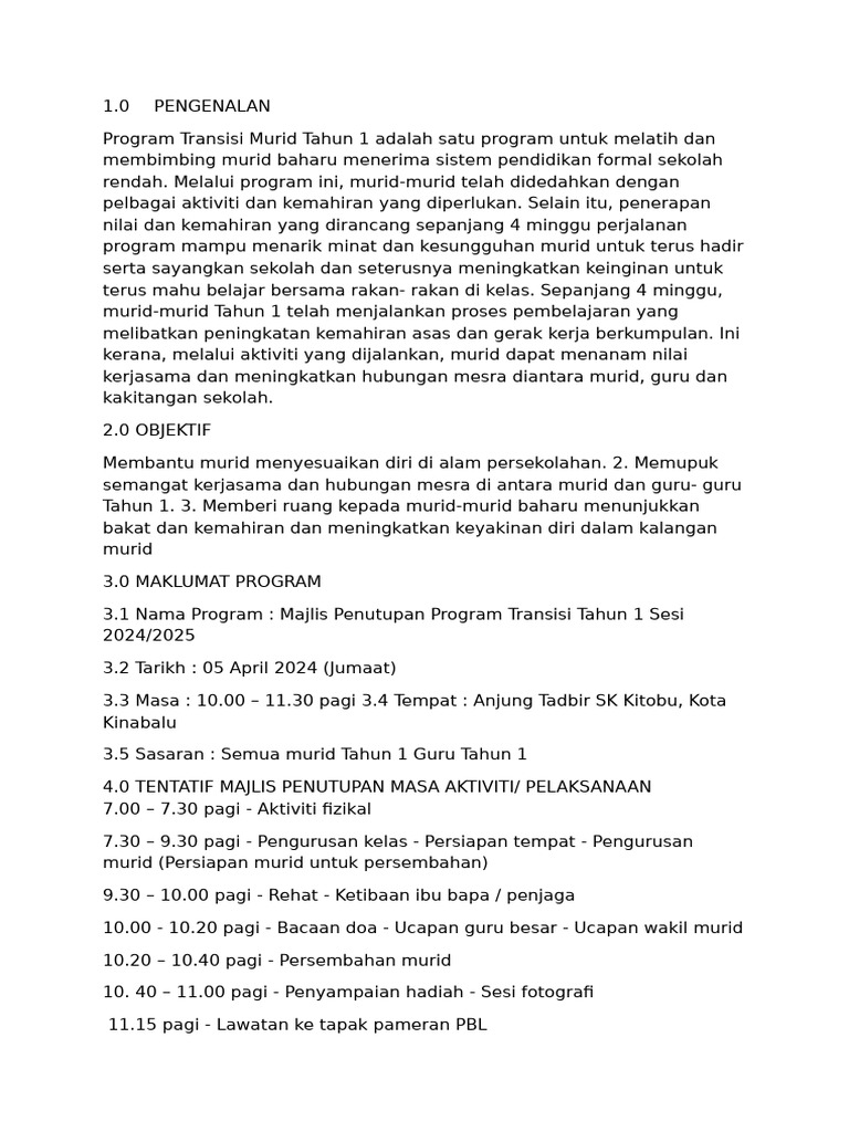 Kertas Kerja Transisi | PDF