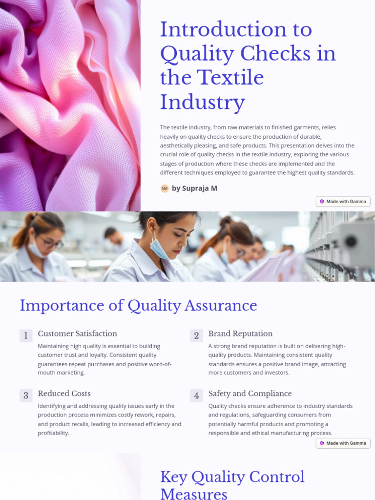Quality Checks in Textile Production | PDF | Textiles