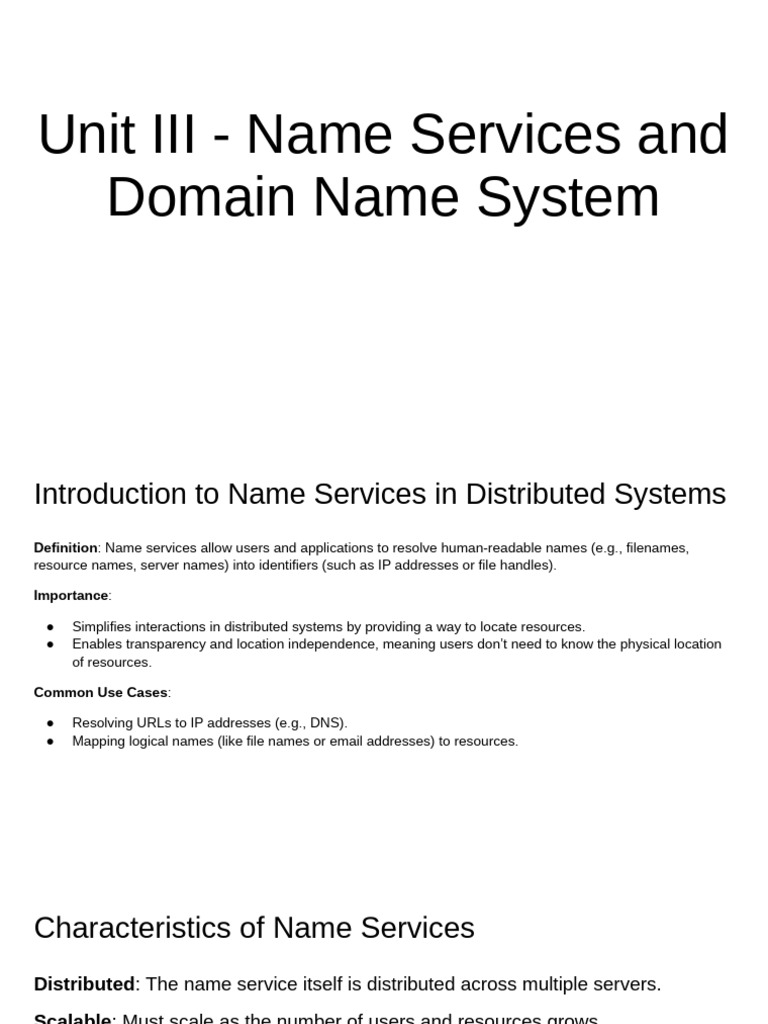 Understanding Name Services and DNS | PDF | Domain Name System | Domain ...