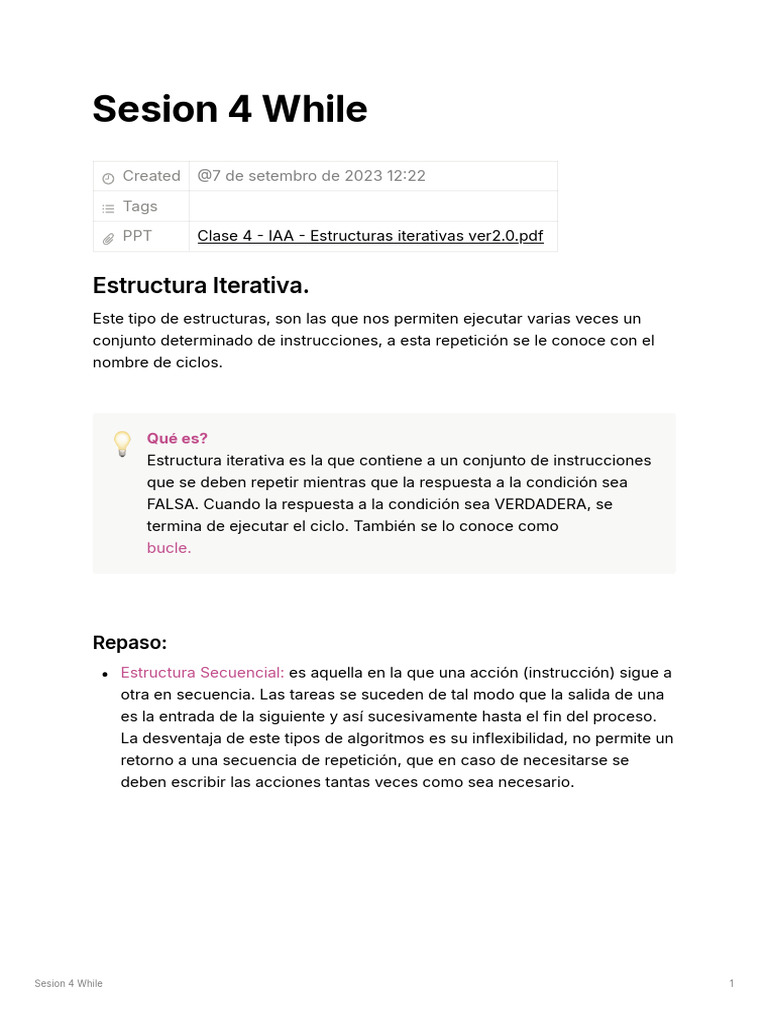 Sesion 4 While | PDF | Python (lenguaje de programación) | Informática