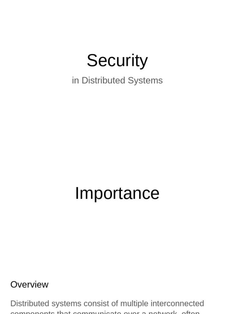 Security Risks In Distributed Systems Pdf Encryption Security