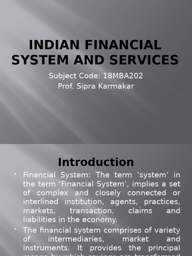Overview of Indian Financial System | PDF | Securities (Finance) | Banks