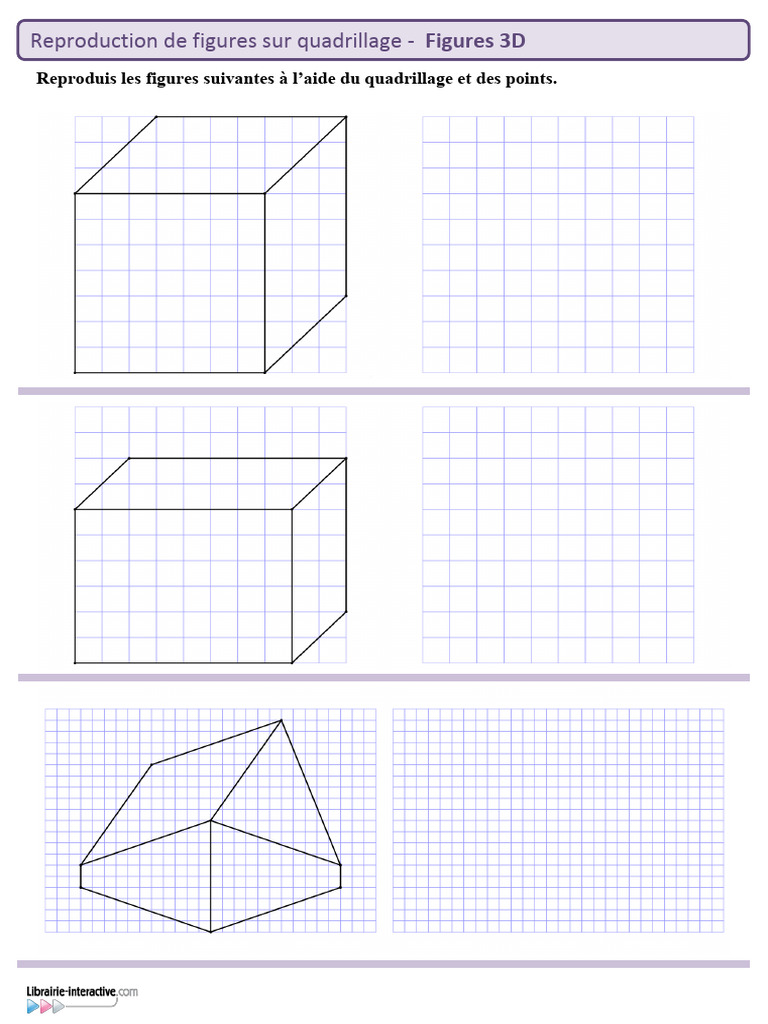 Reproduction de Figures 3D sur Quadrillage | PDF