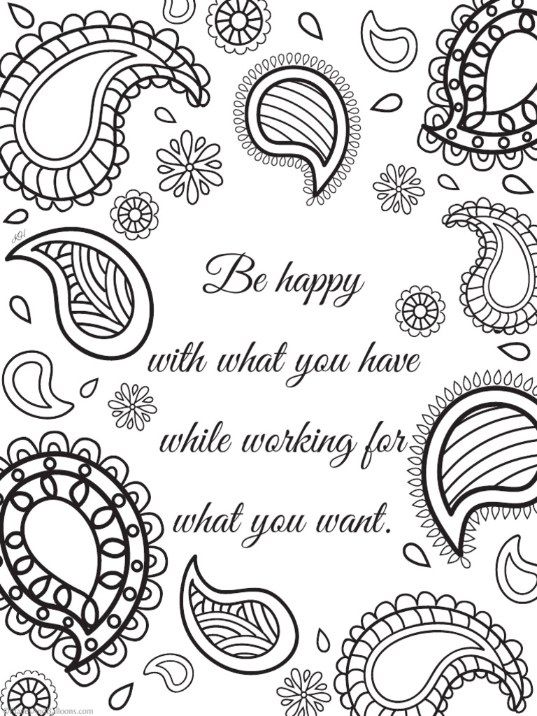 Positive Quotes Coloring Pages | PDF