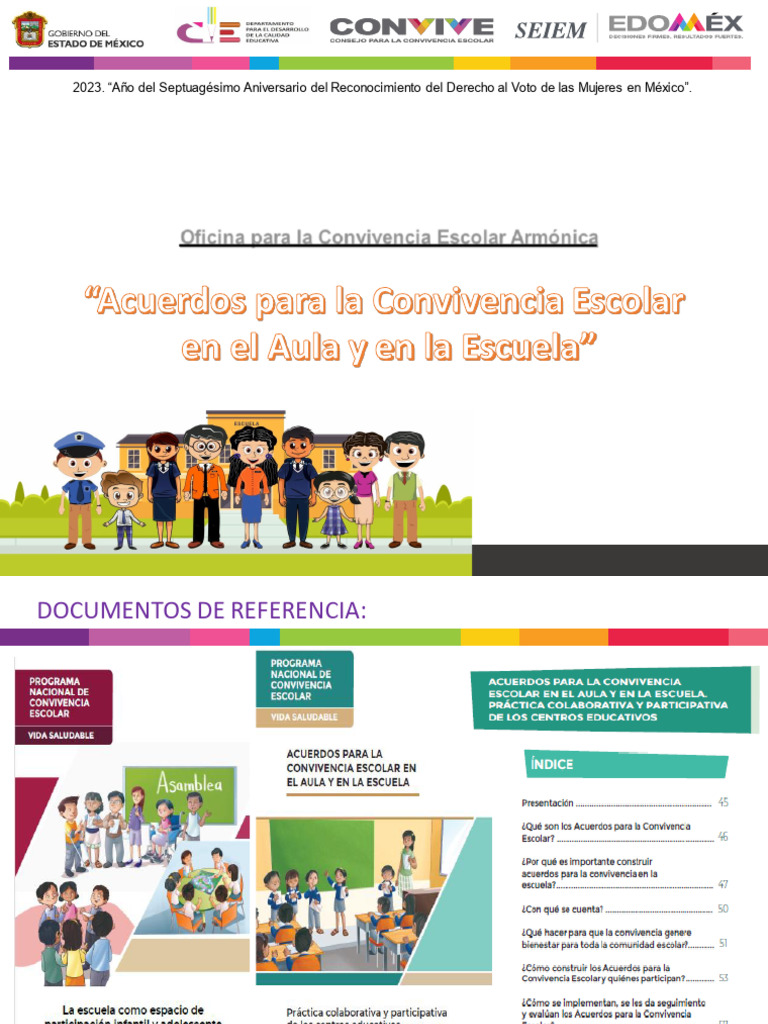 Acuerdos para la Convivencia Escolar | PDF | Escuelas | Educación primaria