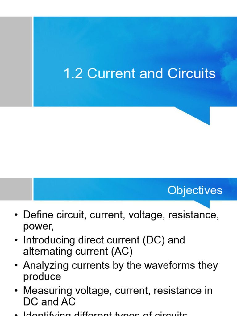 Understanding Current in Circuits | PDF | Electric Current | Voltage