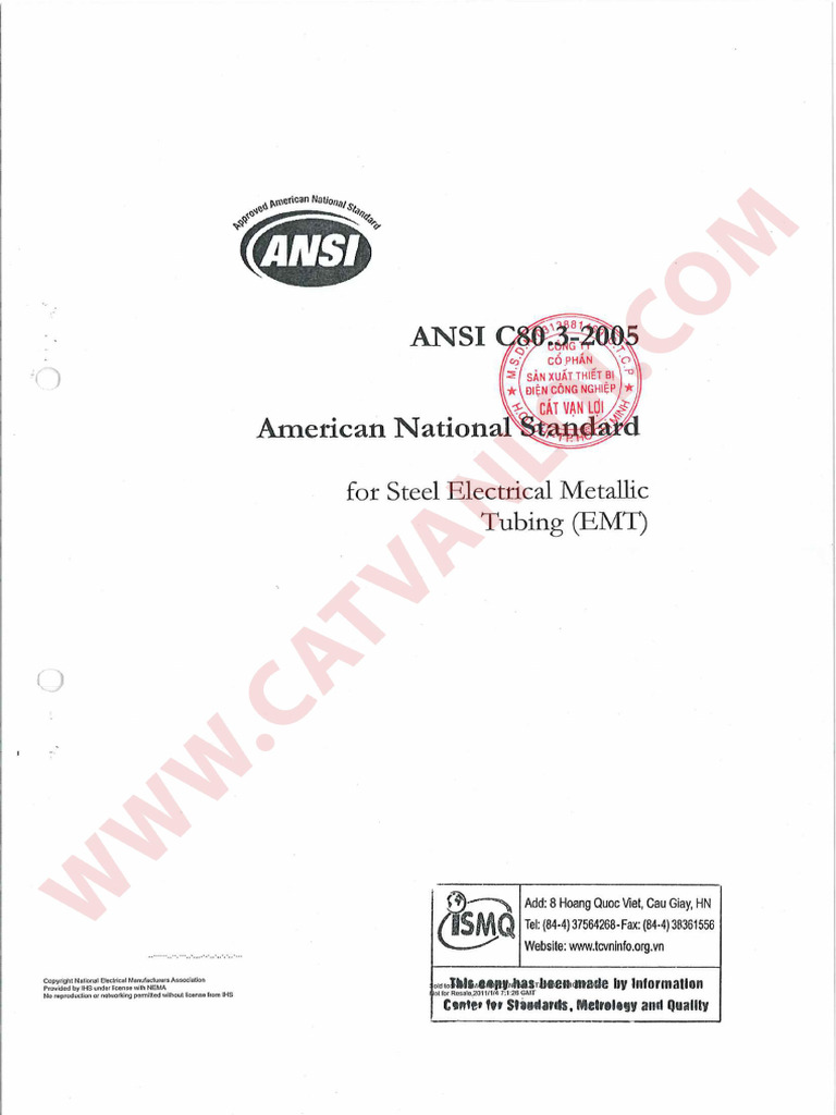 ANSI C80.3 2005 Standard | PDF