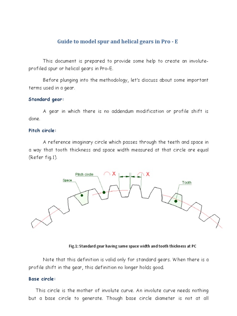 Spur and Helical Gear Modeling in Proe Helix Gear