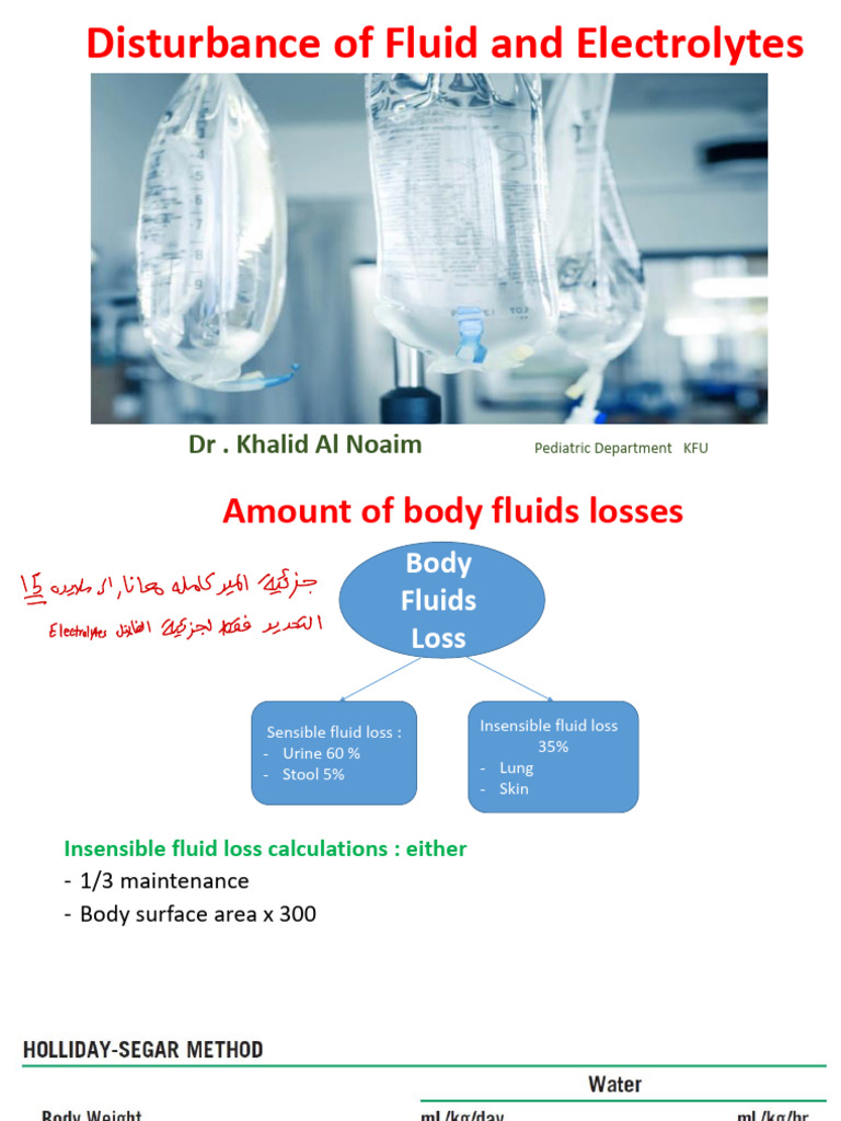 Fluid and Electrolyte Management in Pediatrics | PDF | Dehydration ...