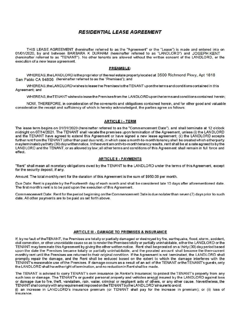 Lease-Agreement N. - Page-0001 | PDF