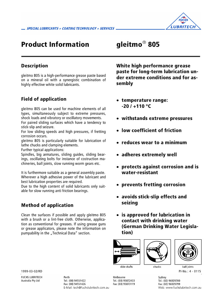 Gleitmo 805 Pi e 00115 FLT A | PDF