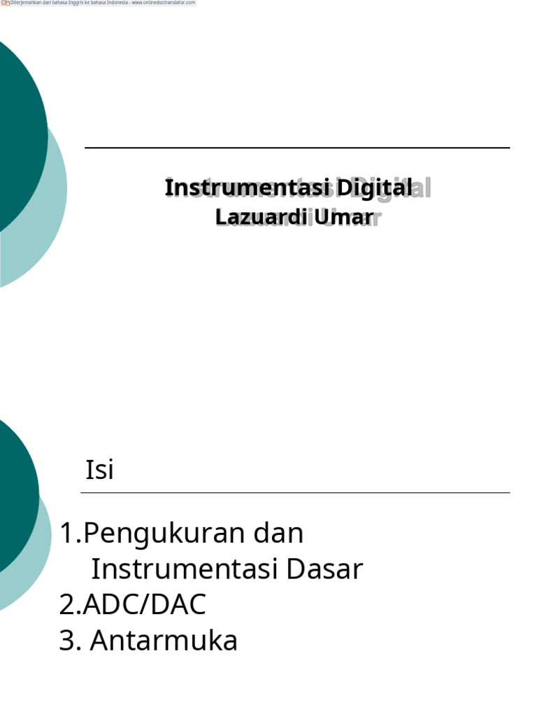 Panduan Lengkap Instrumentasi Digital | PDF