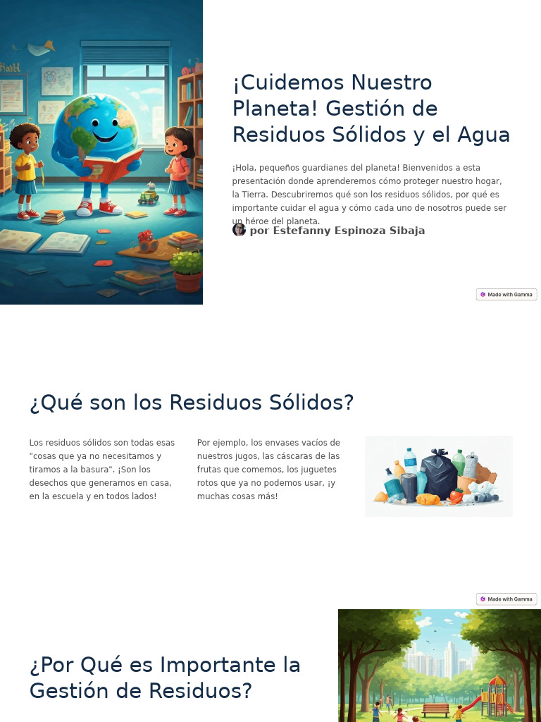 Gestión de Residuos y Cuidado del Agua | PDF | Residuos | Agua
