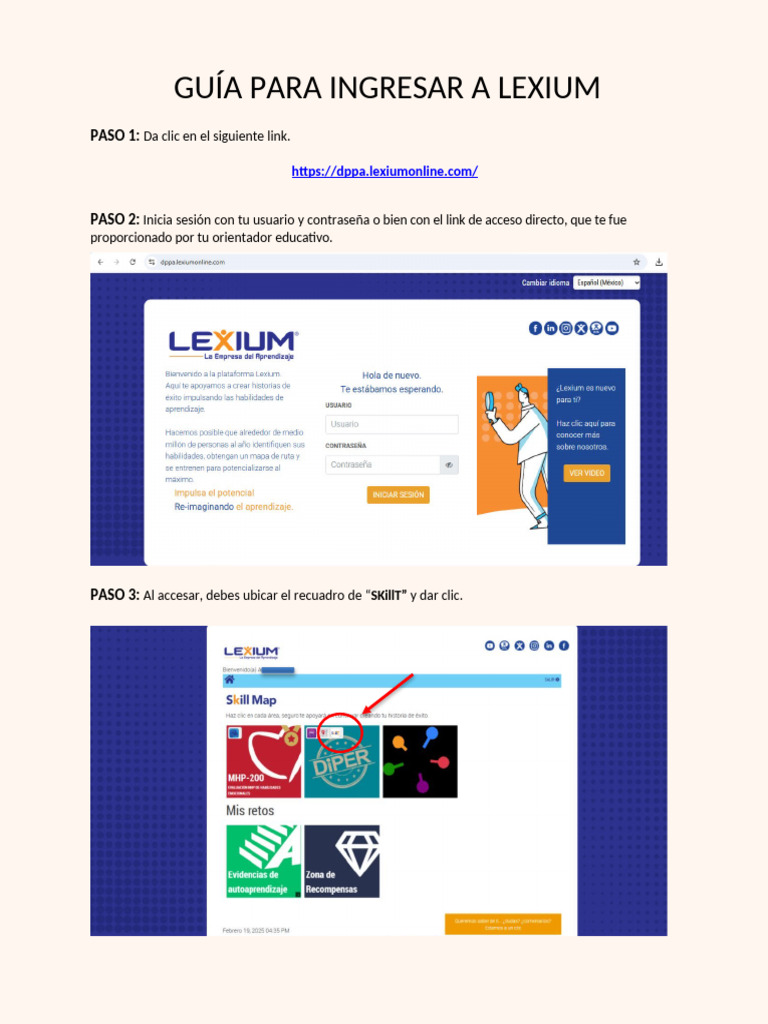 Guía de Acceso a Lexium DPPA | PDF