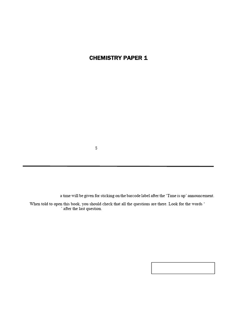 HKDSE S5 Chemistry Mock Exam Paper | PDF | Nitrate | Chloride