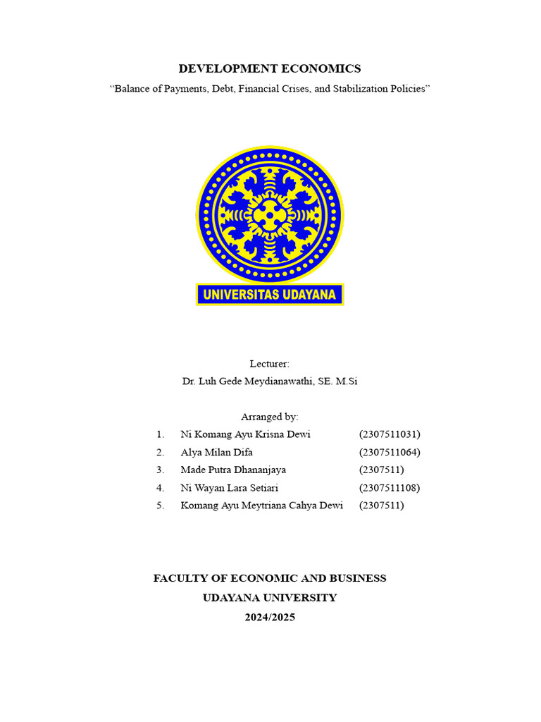 Balance of Payments and Debt Crises Analysis | PDF | Capital Account ...