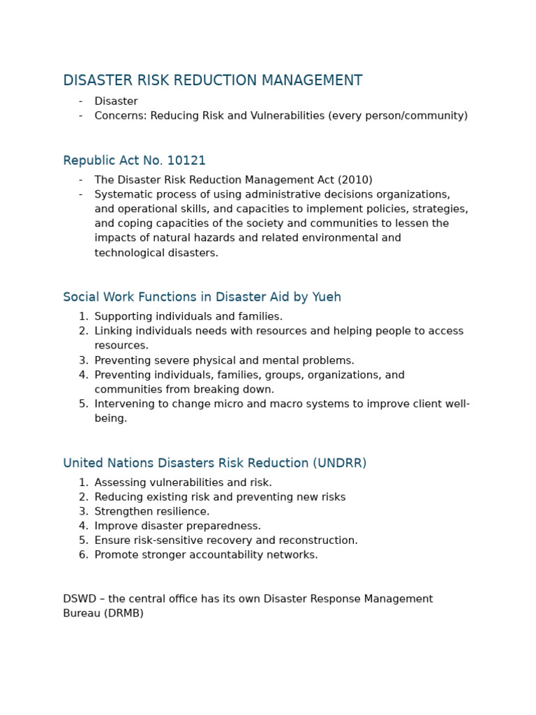 Disaster Risk Reduction Management | PDF | Disaster Risk Reduction | Risk