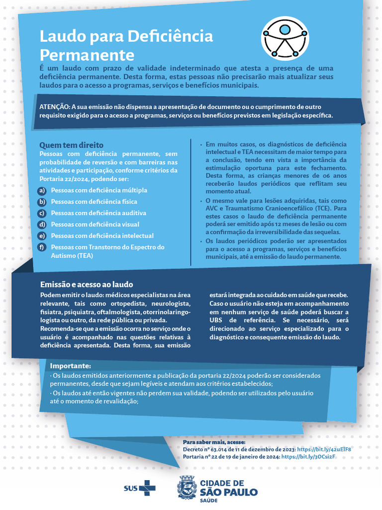 Laudo de Deficiência Permanente: Guia 2024 | PDF | Deficiência | Autismo