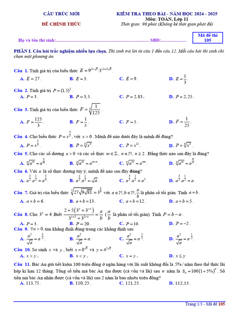 C6-B1-PHÉP TÍNH LU TH A-Ma de 105 | PDF