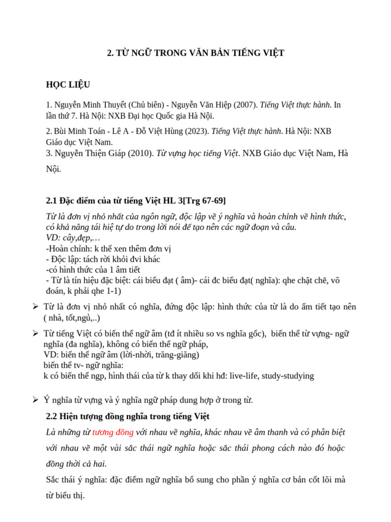 2 - TVTHC - Tu Ngu Trong VBTV | PDF