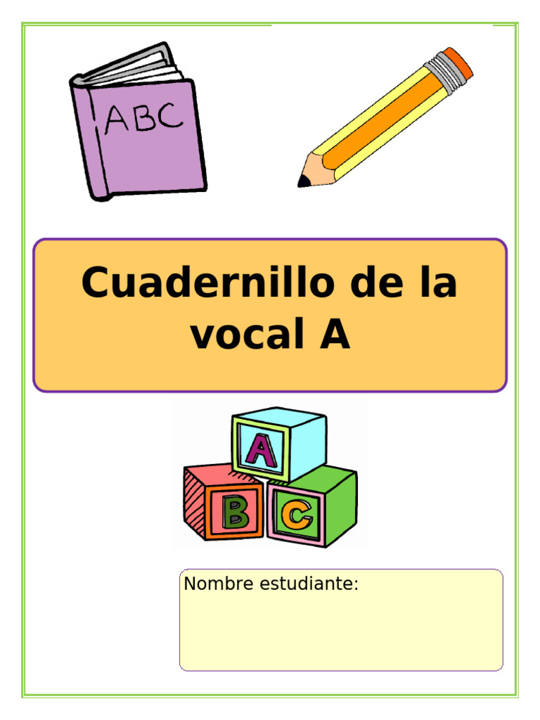 Actividades para trabajar la vocal A | PDF