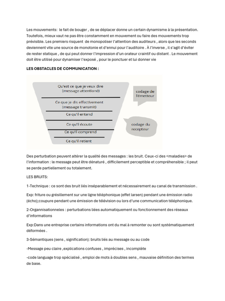 Optimiser le mouvement en communication | PDF | la communication ...