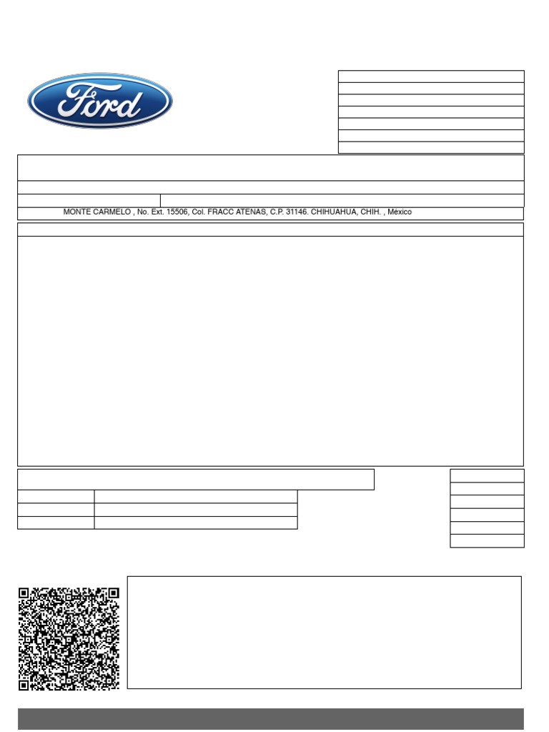 Factura CFDI Vehículo Ford 2015 | PDF | Coche | Hatchbacks