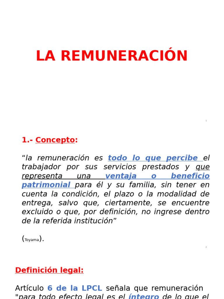 Conceptos y Garantías de la Remuneración | PDF | Salario | Derecho laboral