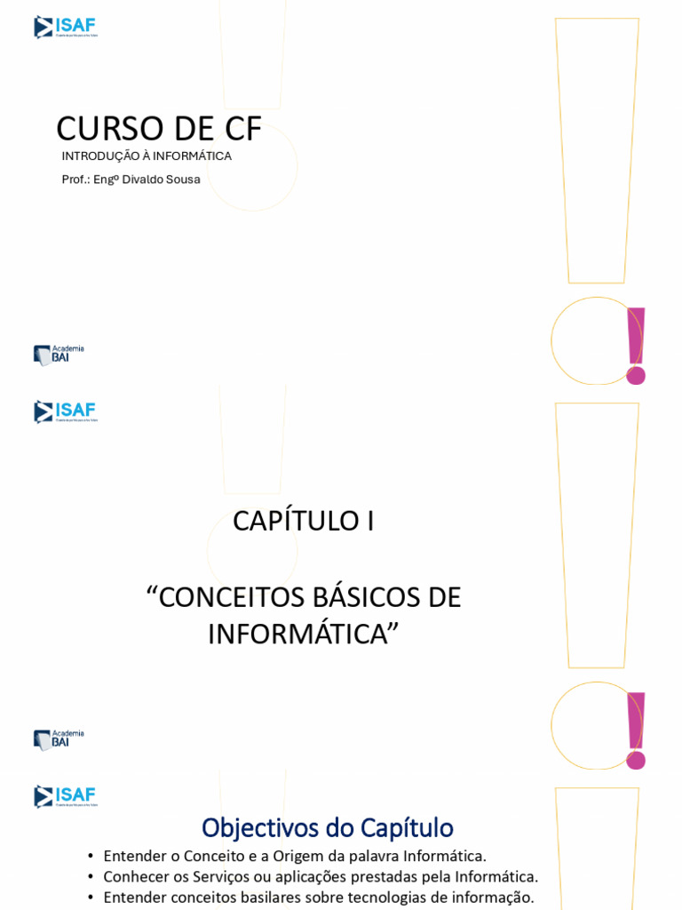 ISAF - Aula1 - Introdução InformáticaVF | PDF | Tecnologia da ...