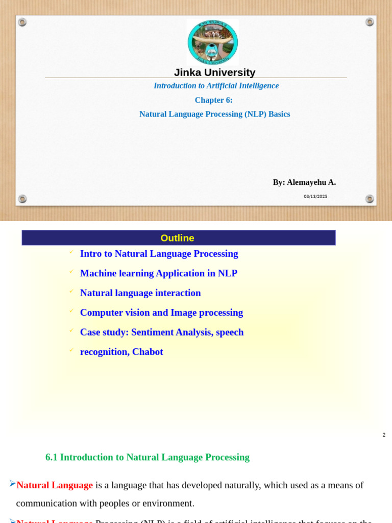 Natural Language Processing Overview | PDF | Robotics | Machine Learning