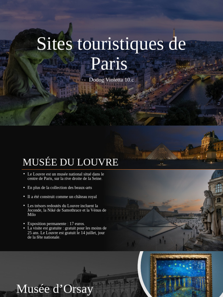 Sites touristiques incontournables à Paris | PDF | Musée | Paris