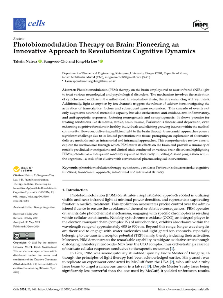 Cells 13 00966 | PDF | Mitochondrion | Adenosine Triphosphate