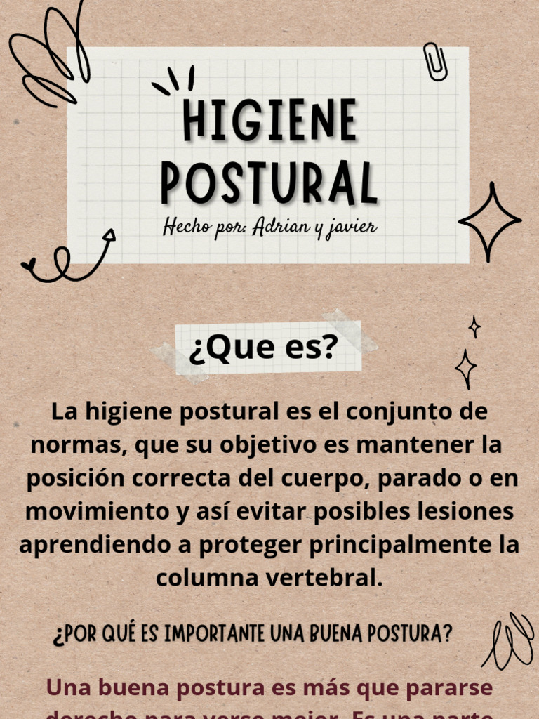 Importancia de la Higiene Postural | PDF