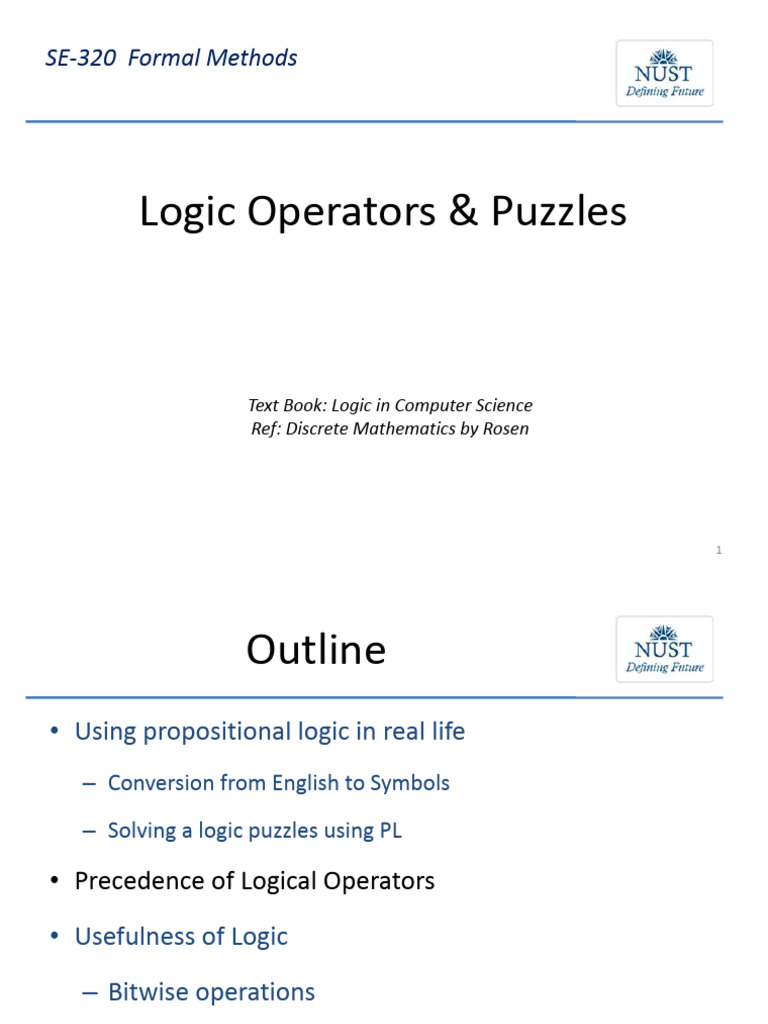 05 Logic Operators Puzzles.pptx-3 | PDF | Logic | Theoretical Computer ...