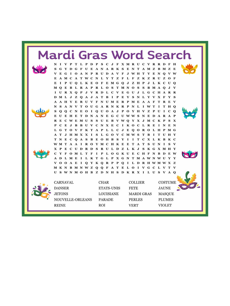 Printablee.com Free Printable Mardi Gras Activities 150701.Jpg | PDF