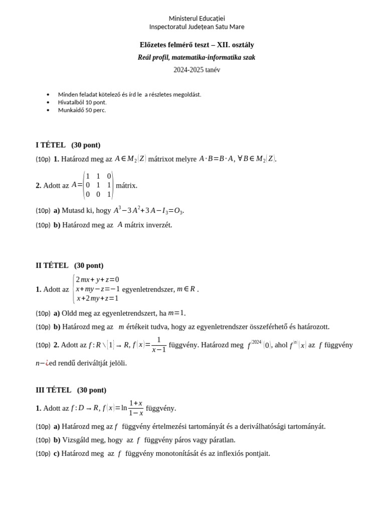 Test Initial XII Mate-Info LMA | PDF