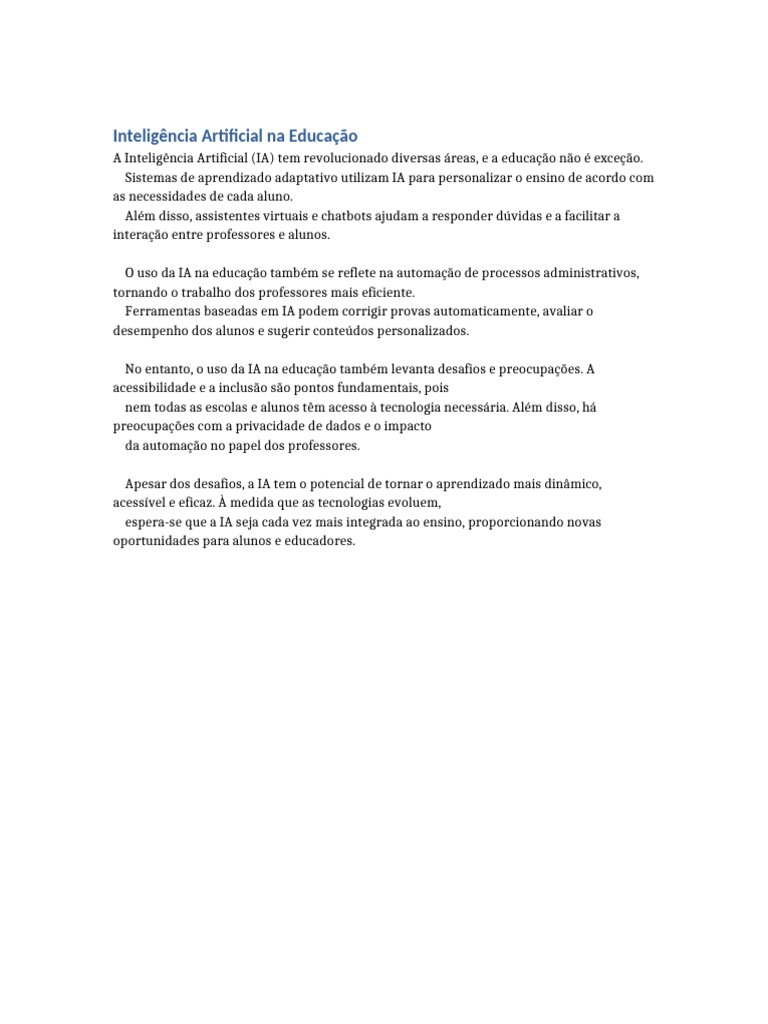 IA Transformando a Educação Moderna | PDF