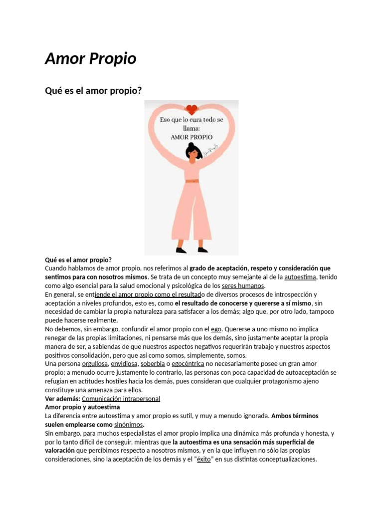 Claves del Amor Propio y Autoaceptación PDF Autoestima Amor