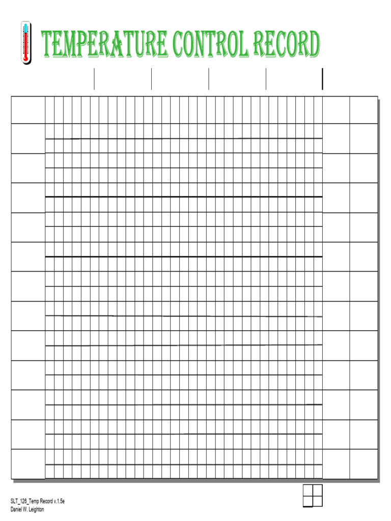 Temp Record Log for Lab Equipment | PDF