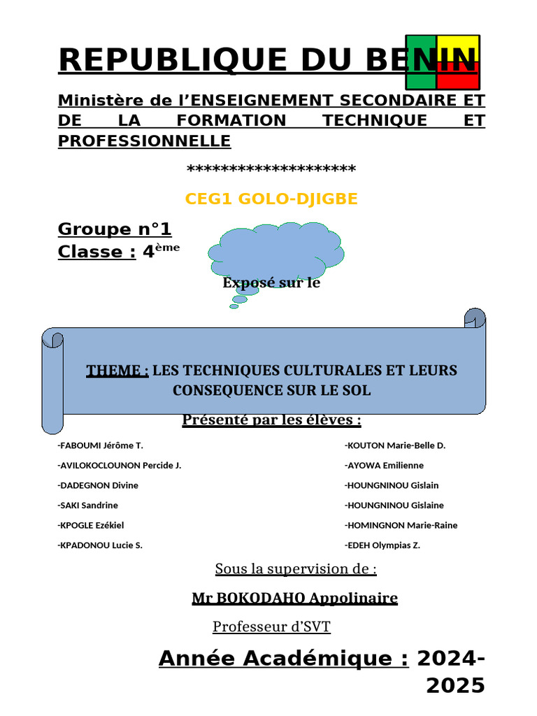 Techniques culturales et impact sur le sol | PDF | Sol (pédologie ...