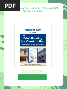Print Reading for Contruction 8th Edition ANSWER KEY Walter C. Brown - The ebook with rich content is ready for you to download