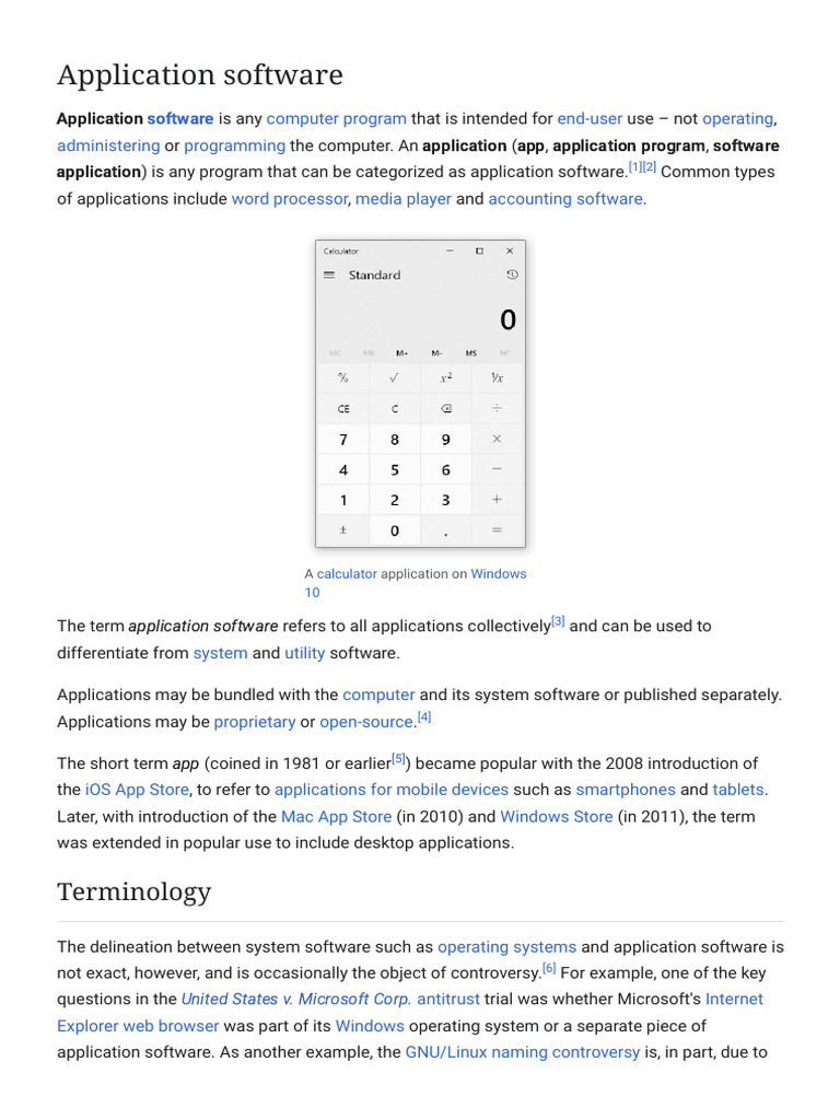 Application Software - Wikipedia | PDF | Application Software | Software
