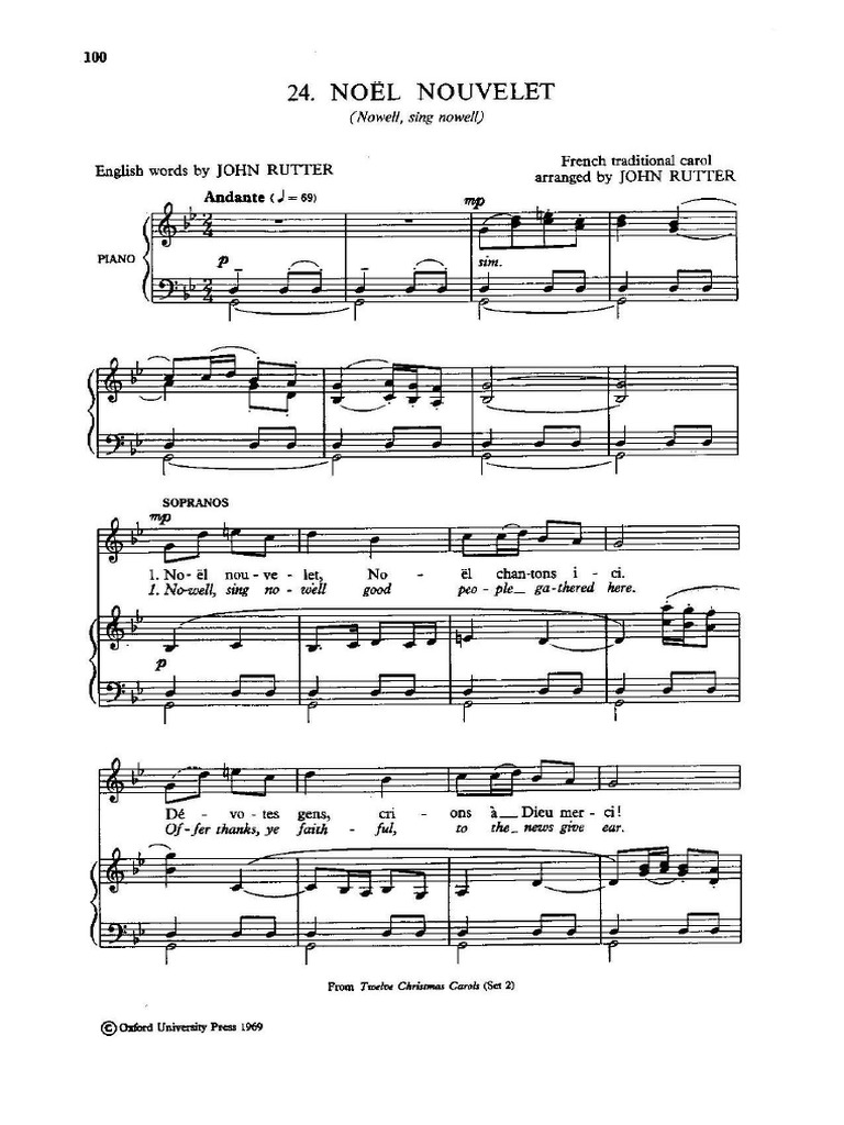 Noel Nouvelet - John Rutter | PDF