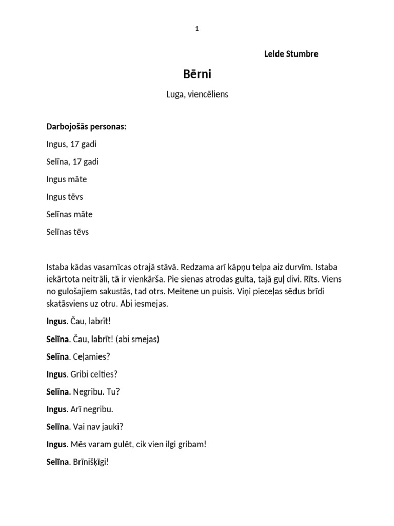 Bērni 1 | PDF