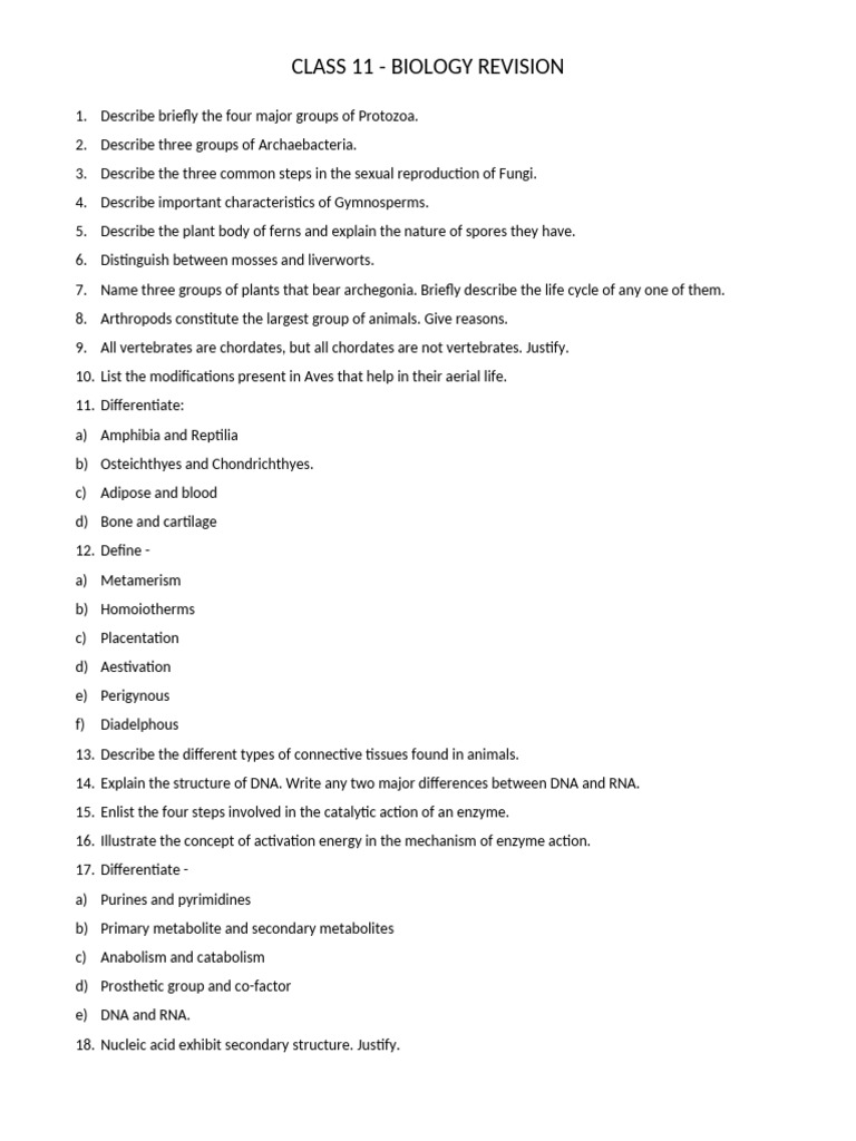 Biology Revision | PDF
