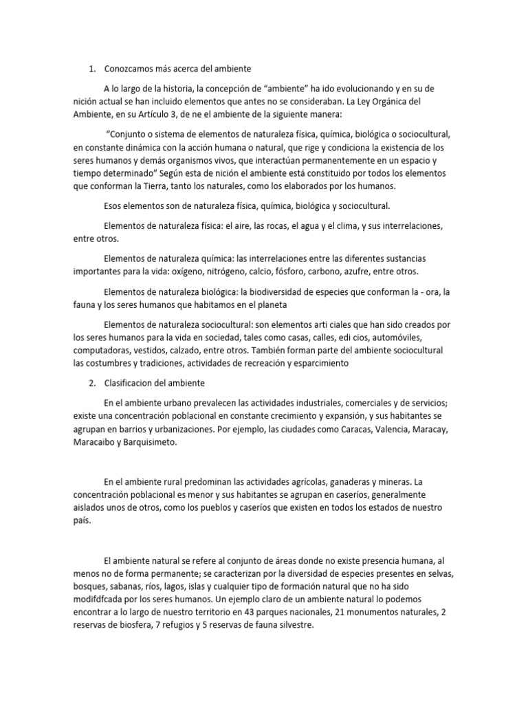 Cuidado del Medio Ambiente para Niños | PDF | Entorno natural | Naturaleza